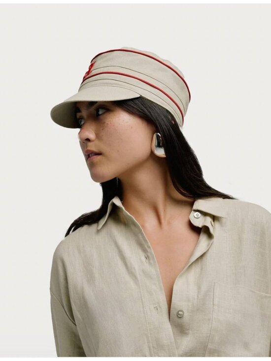 NWT ASEYE STUDIO Jackie Vintage Baseball Cap Khaki One Size main image 6